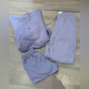 Aritzia Purple Sweatfleece set